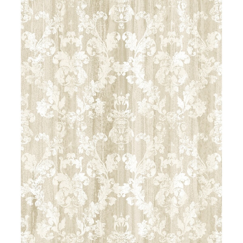 Damasks Evangeline Damask Wallpaper 21 in x 33 ft = About 57.8 square feet