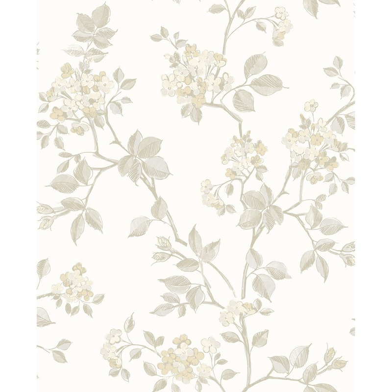 Florals & Flowers Mica Floral Wallpaper 20.5 in x 33 ft = About 56.4 square feet