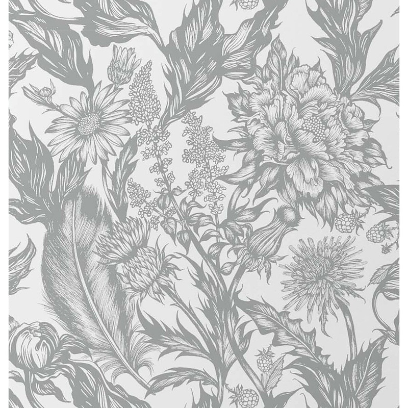 Florals & Flowers Steward Wild Flowers Wallpaper 20.5 in x 33 ft = About 56.4 square feet