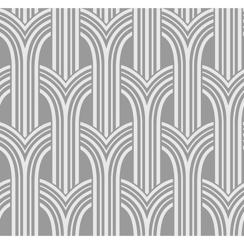 Seabrook Designs Deco Arches Nonwoven Unpasted Wallpaper - 27 in. W x 27 ft. L
