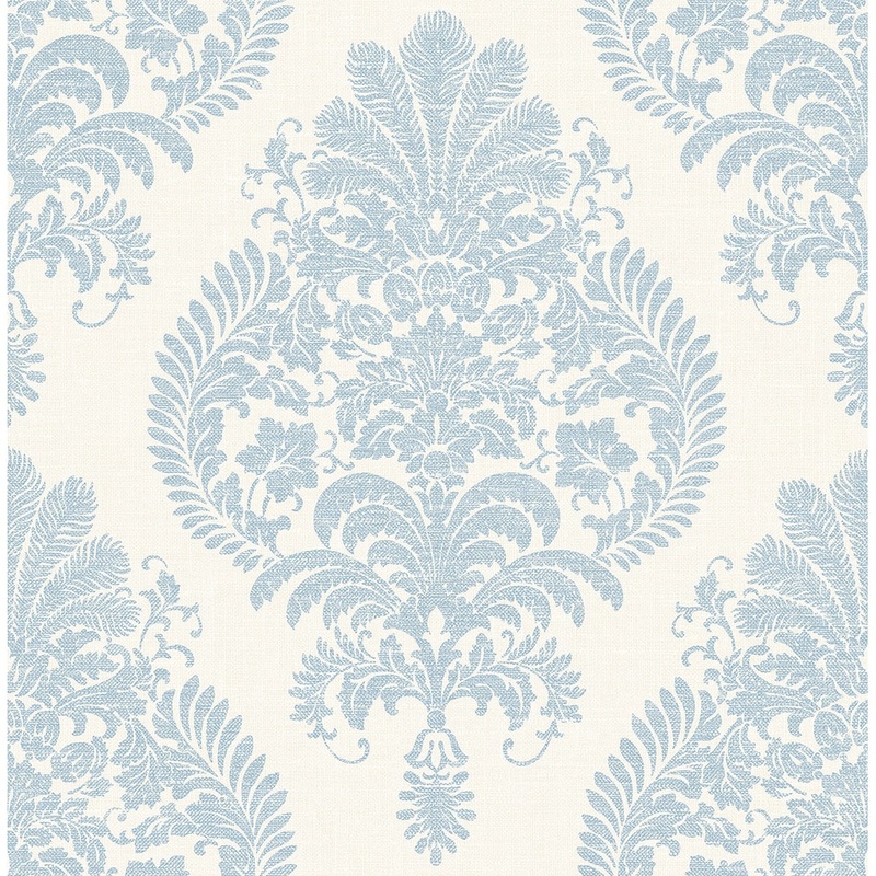 Seabrook Designs Lillian August Antigua Damask Unpasted Wallpaper