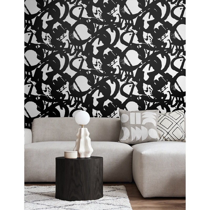 Stockton Inkblot 20.5 In W X 18 Ft L Self-Adhesive Peel And Stick Wallpaper