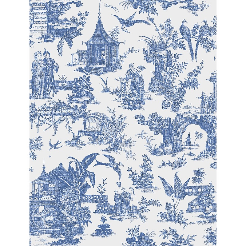 Toile Irvine Ume Red Toile 33' L X 20.5" W Wallpaper Roll