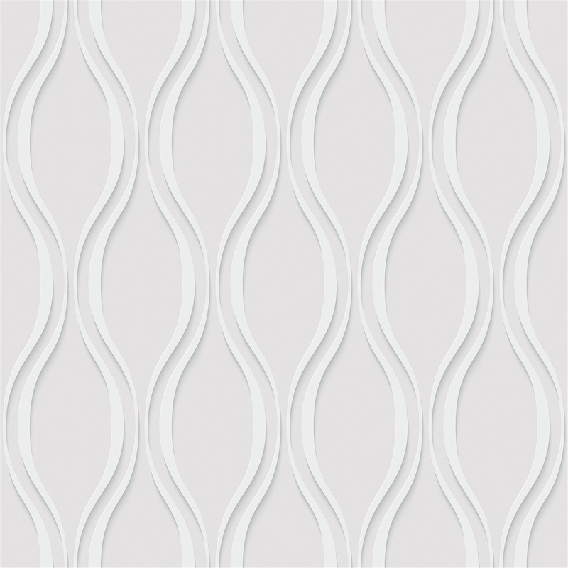 Wavy Lines 15.7" W x 16.5 'L Peel and Stick Geometric Wallpaper Roll