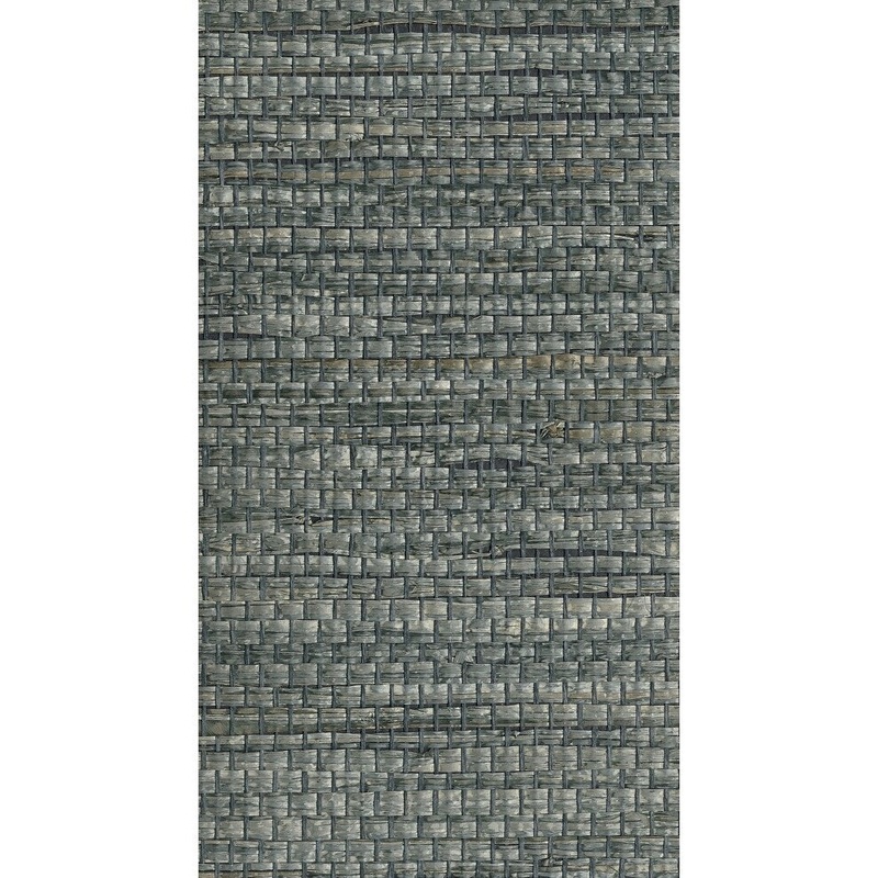 Wyong Blue Grasscloth Wallpaper