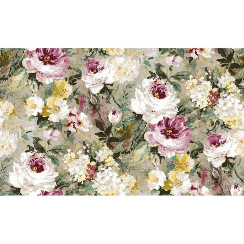 Zelda, Painterly Floral Wallpaper, 21 in x 33 ft = About 57.8 square feet