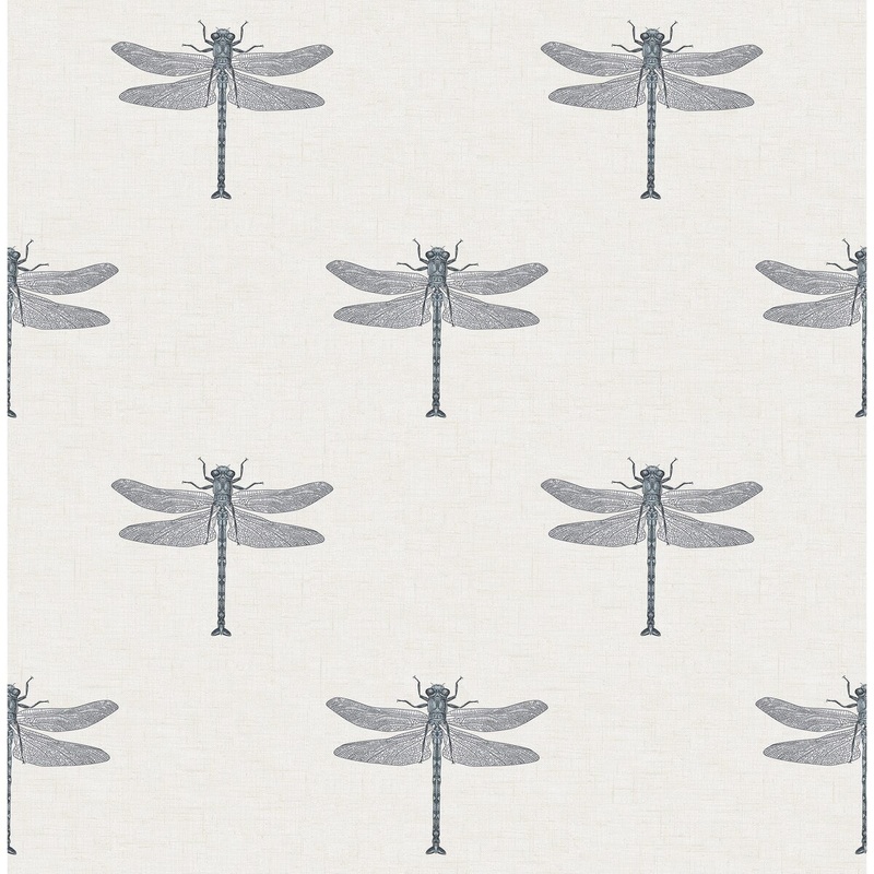 Seabrook Designs Catalina Dragonfly Unpasted Wallpaper