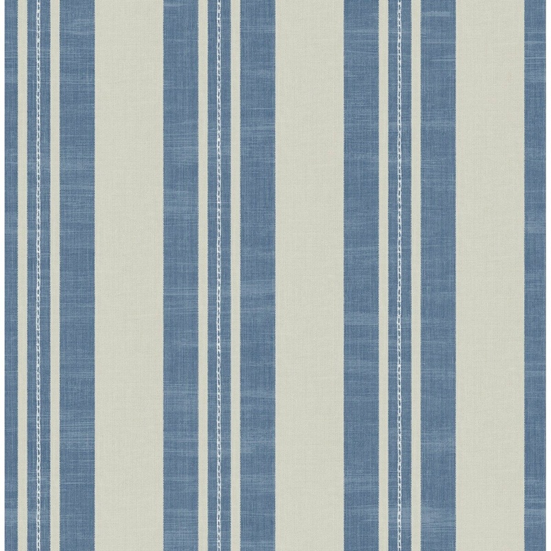 Seabrook Designs Day Dreamers Linen Stripe Unpasted Wallpaper