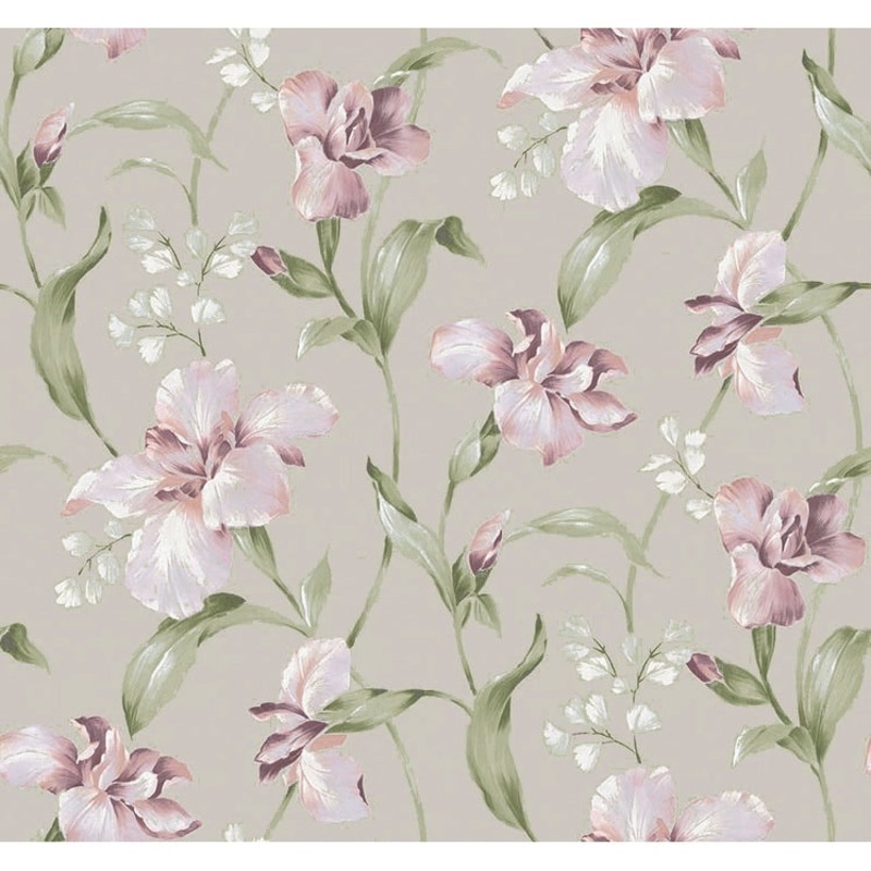 Seabrook Designs Harland Floral Unpasted Wallpaper