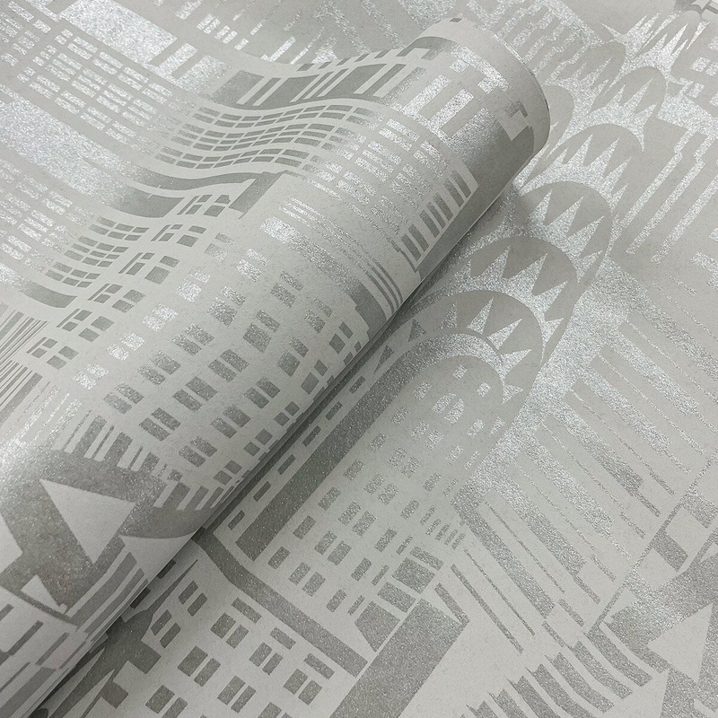 Seabrook Designs Manhattan Skyline Nonwoven Unpasted Wallpaper