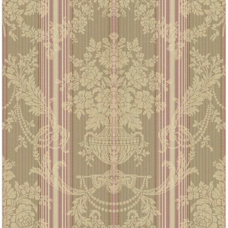 Seabrook Designs Marian Faux Fabric Damask Unpasted Wallpaper