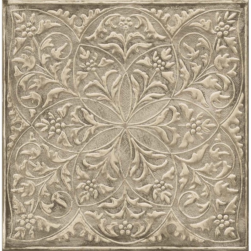 Seabrook Designs Tin Tile Geometric Unpasted Wallpaper