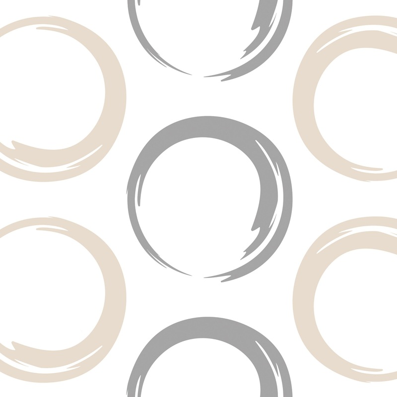 SUSSEXHOME Removable Wallpaper-Waterproof, Strippable, Light Resistance & Cleanable Wall Paper Roll-Wallpaper-Circles