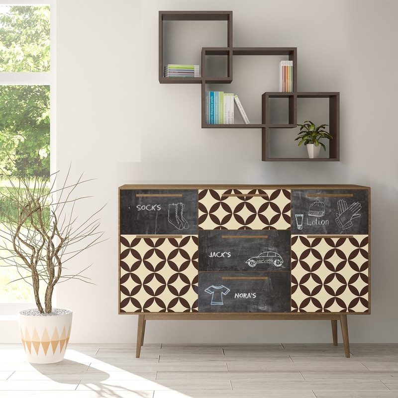 Walplus Back to 50s Blackboard Self-Adhesive Film Decal Furniture Wrap