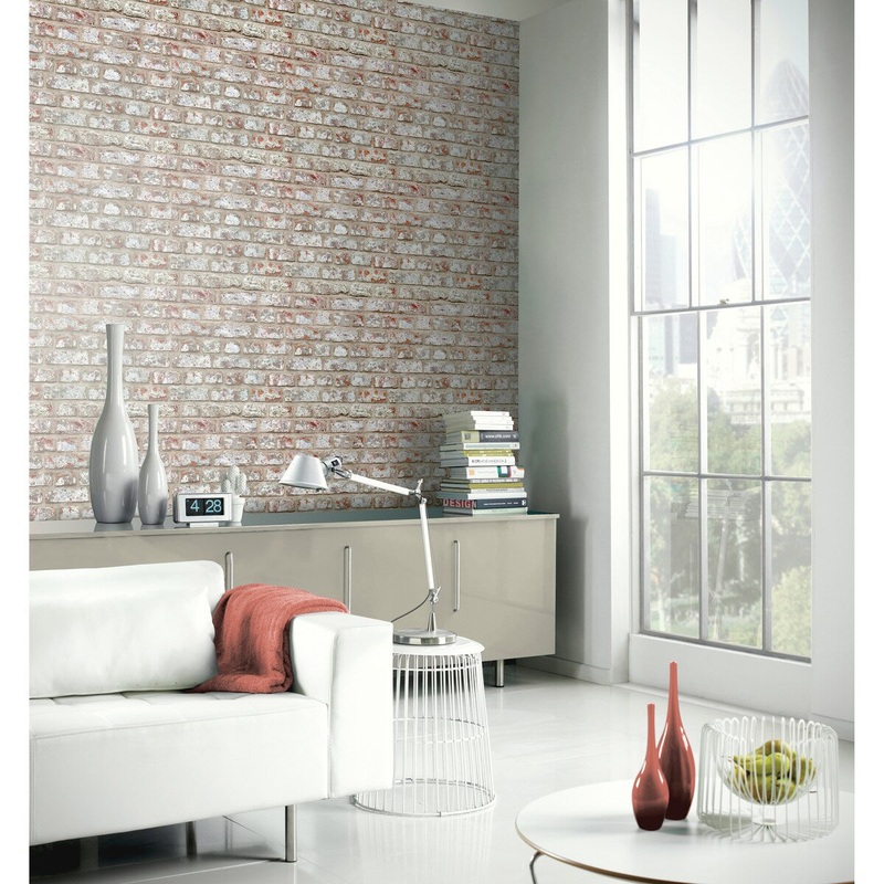 Arthouse Rustic Brick Unpasted Wallpaper