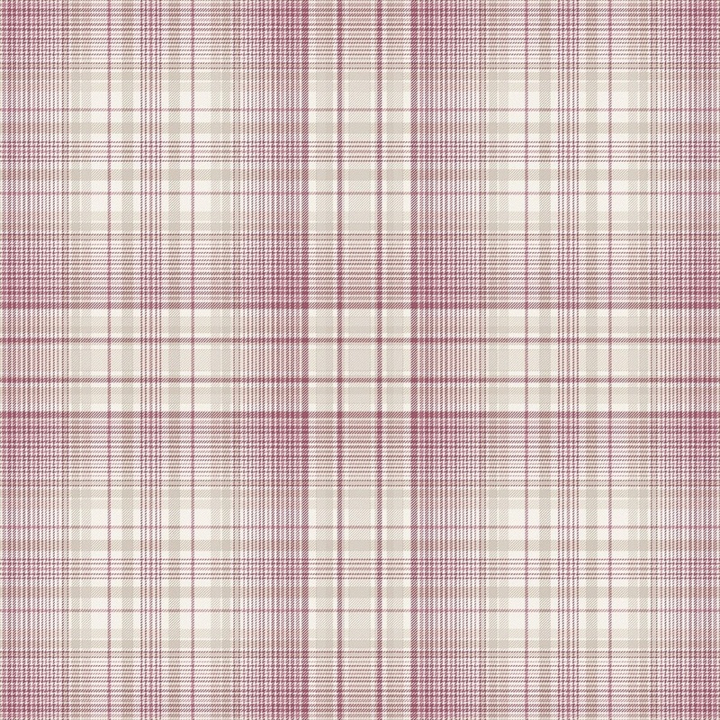 Check Plaid Wallpaper in Taupe, Wine, Plum, Burgundy