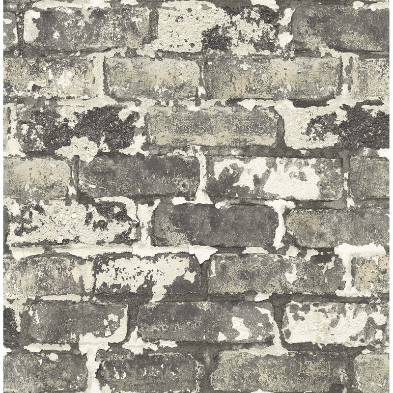 Seabrook Designs Industrial Faux Brick Unpasted Wallpaper