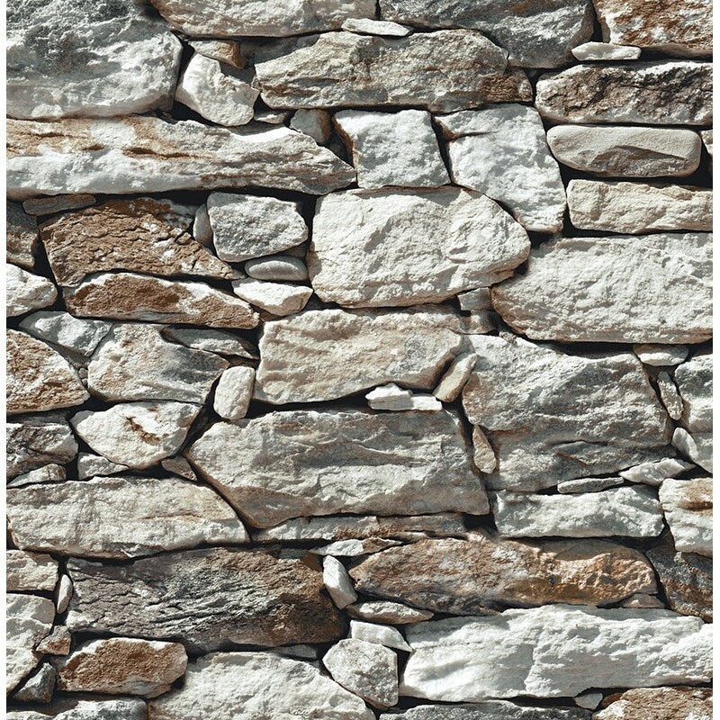 Seabrook Designs New York Fieldstone Unpasted Wallpaper