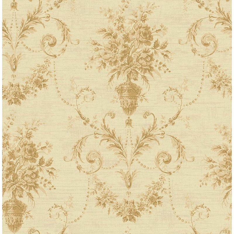 Seabrook Designs Wayne Cottage Floral Unpasted Wallpaper - 20.5 in. W x 33 ft. L