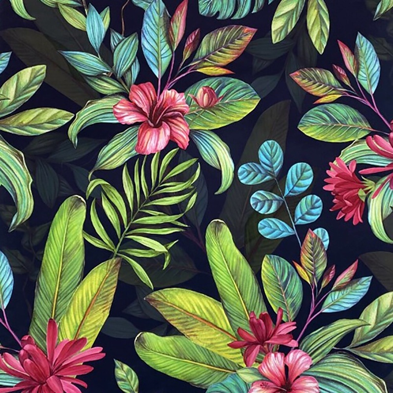 Tropical Paradise Multi Non-Woven Wallpaper