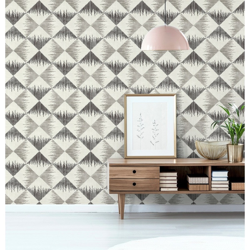 33.5 Sq. ft. Aztec Geometric Mono Peel and Stick Wallpaper