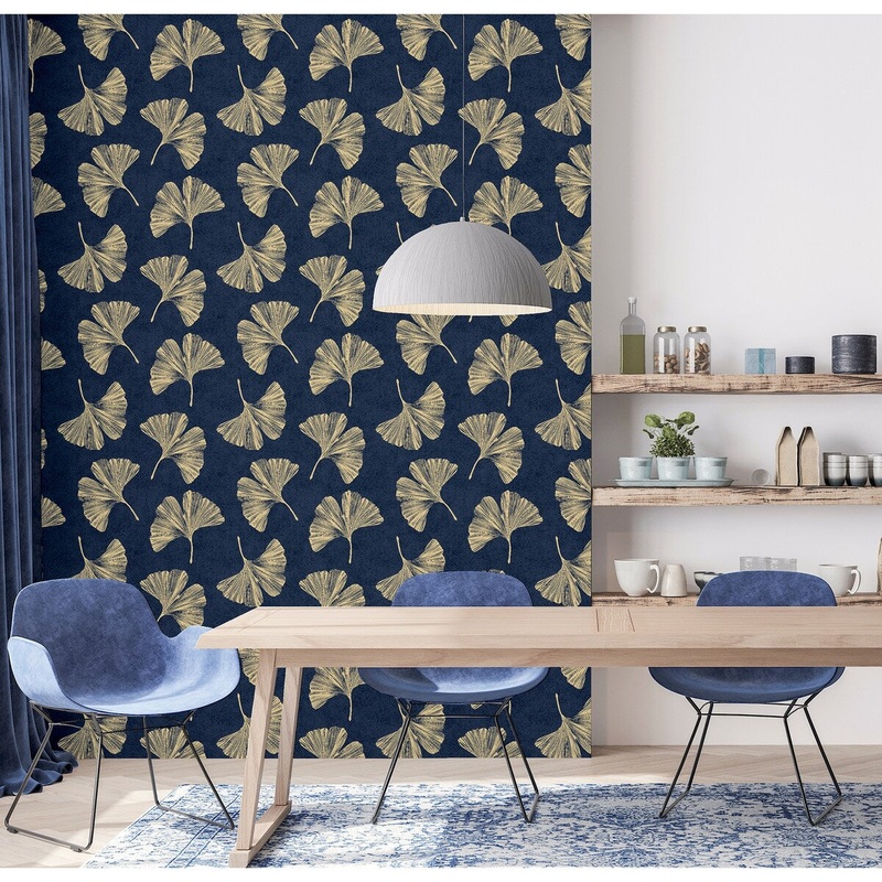 Arthouse Ginkgo Leaf Unpasted Non-Woven Wallpaper