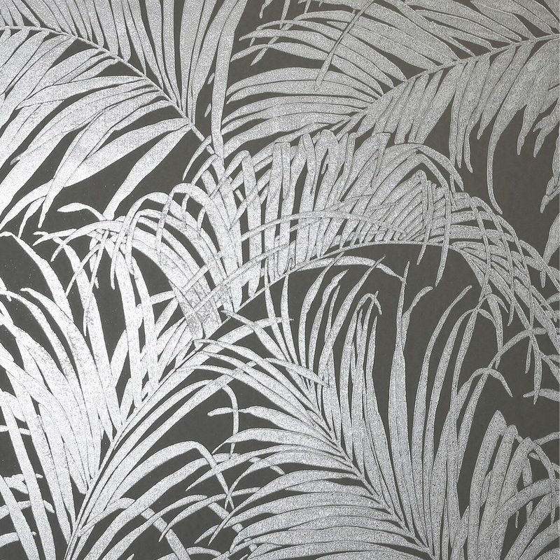 Arthouse Palm Leaf Kiss-Foil Unpasted Non-Woven Wallpaper