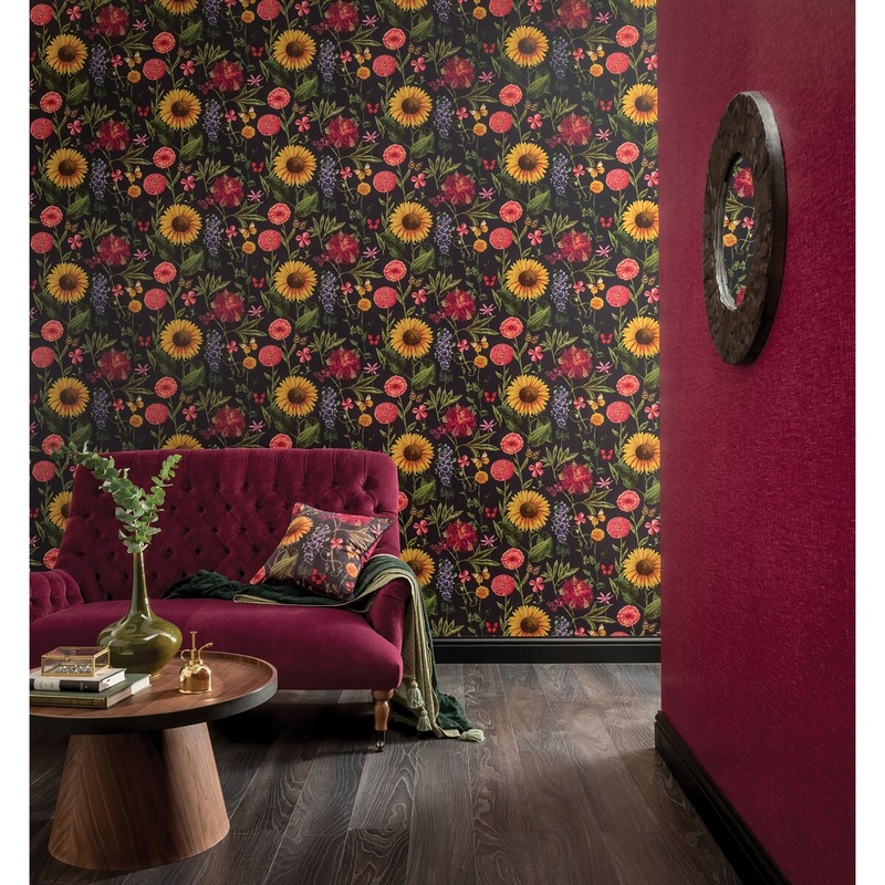 Arthouse Summer Garden Floral Unpasted Wallpaper