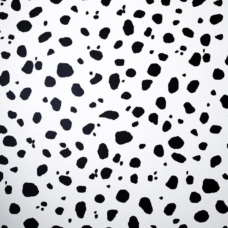 Dalmatian Print Mono Wallpaper - 20.8 in. W x 33ft L - Double Roll