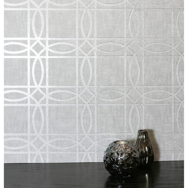 Arthouse Geometric Kiss Foil Unpasted Non-Woven Wallpaper