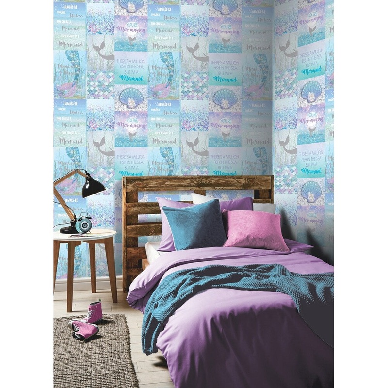 Arthouse Mermazing Ice Blue Wallpaper