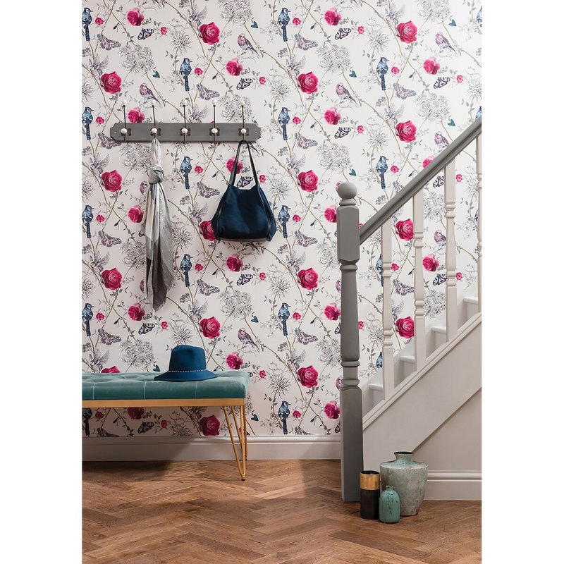 Arthouse Pardise Garden Floral Unpasted Wallpaper