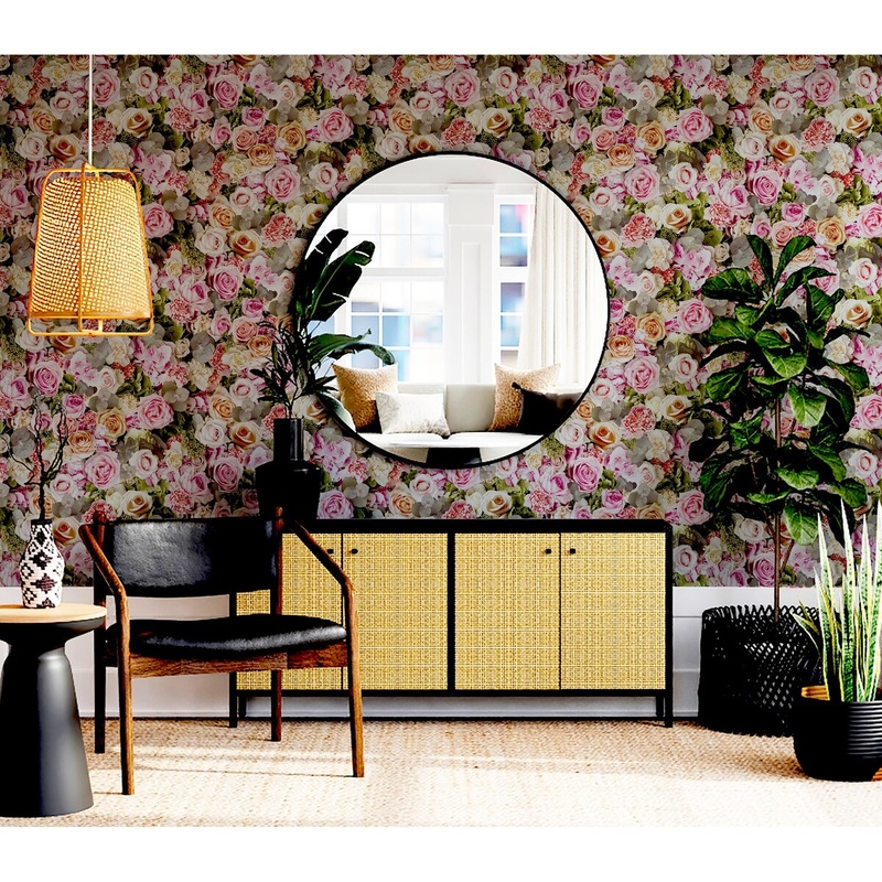 Spring Floral Multi Wallpaper - 20.8 in. W x 33ft L - Double Roll