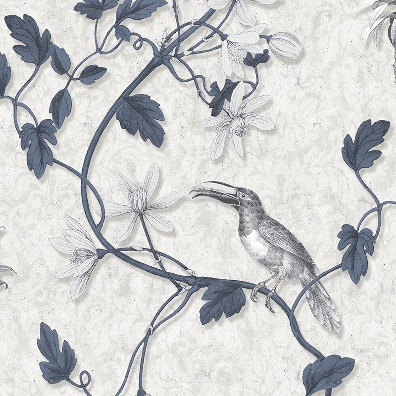 Toucan Toile Wallpaper