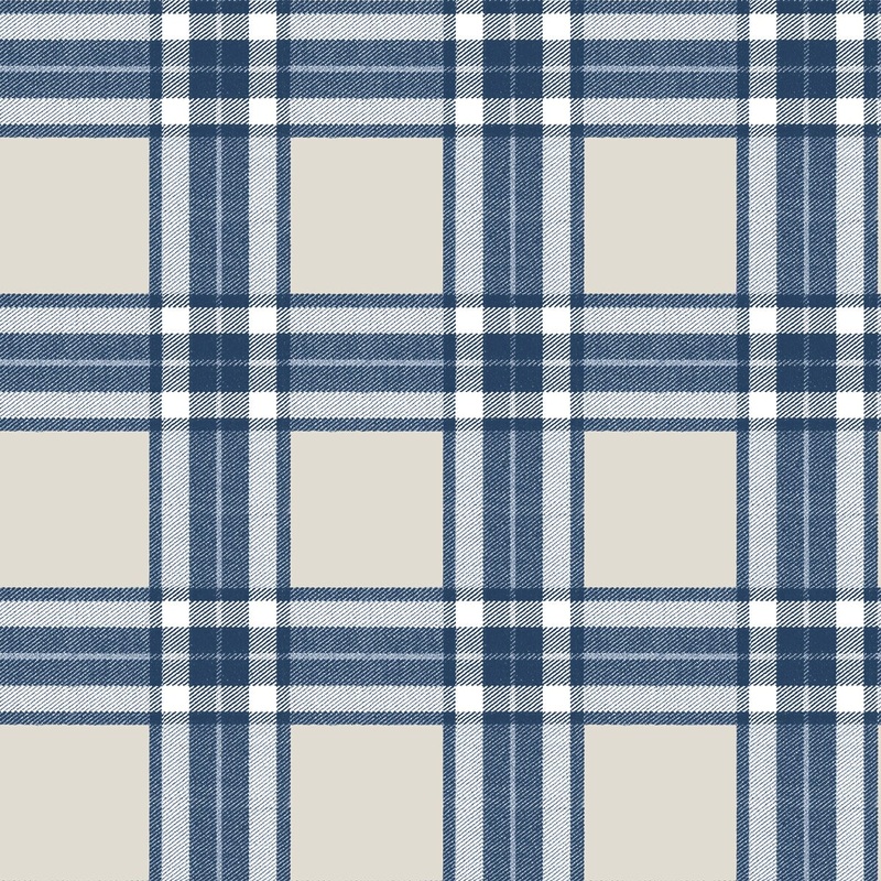 Galerie Wallcoverings Cottage Chic Large Tartan Plaid ECODECO Material Matte Wallpaper Roll - 33 feet x 21 inches