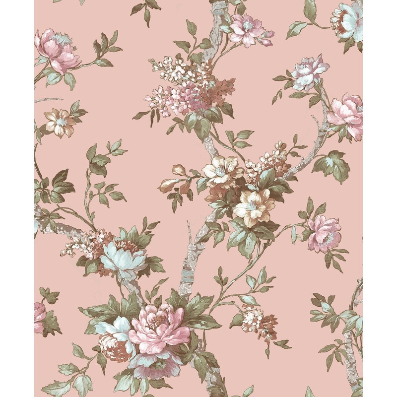 Galerie Wallcoverings Cottage Chic Trailing Floral Motif ECODECO Material Matte Wallpaper Roll