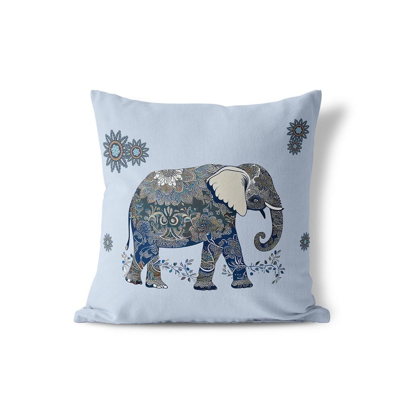 Amrita Sen Jumbo Floral Indoor Outdoor Pillow with Removable Cover