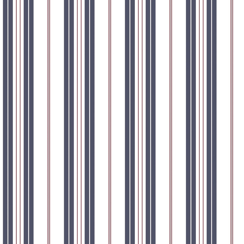 Galerie Wallcoverings Deauville 2 Two-colored Stripe Non-woven Matte Wallpaper Roll