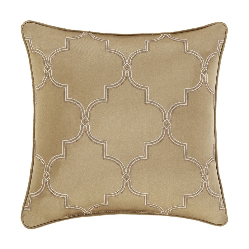 Sezanne 18" Square Embellished Decorative Throw Pillow