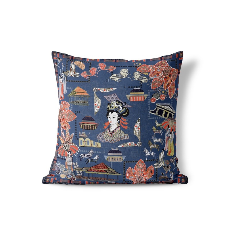 Wu Zetian's Glory Indoor / Outdoor Throw Pillow Cover