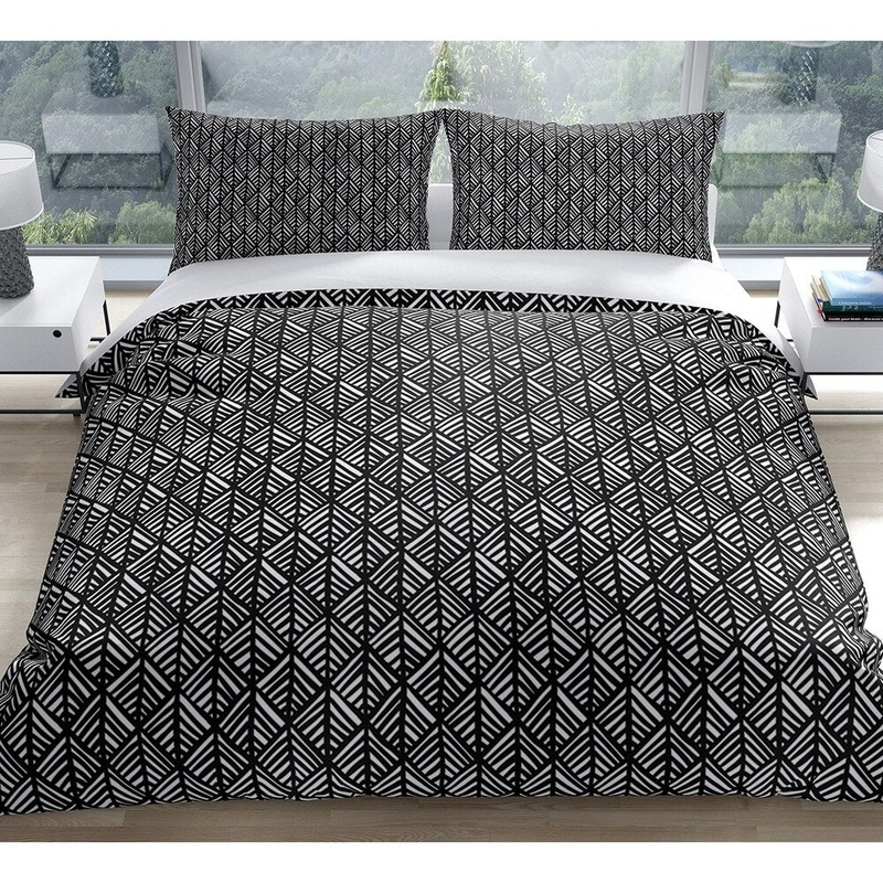 ABSTRACT LEAF BLACK Pillow Case By Kavka Designs