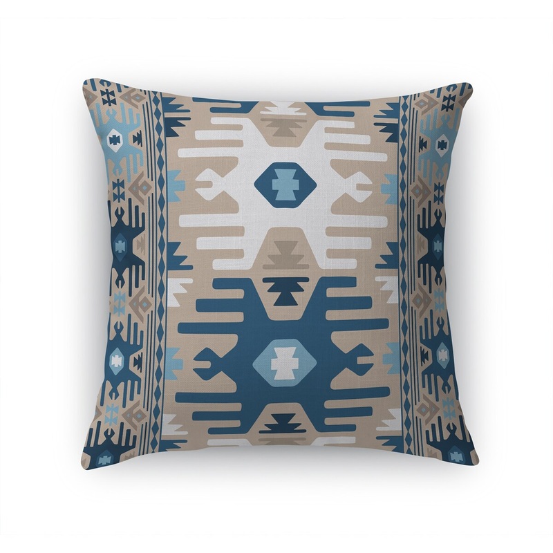ANATOLIAN BLUE & BEIGE Accent Pillow by Marina Gutierrez