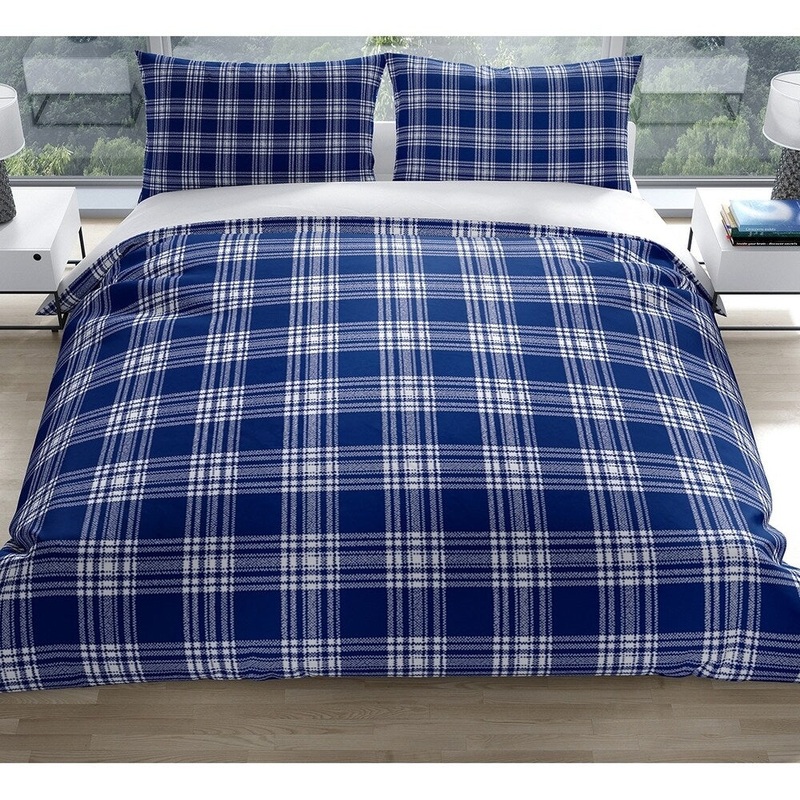 SOHO PLAID COBALT BLUE Pillow Case By Kavka Designs