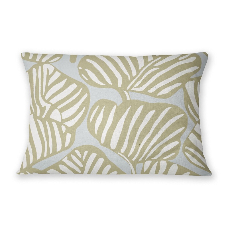 ABSTRACT BOTANICAL OLIVE Lumbar Pillow By Becca Dell'Arciprete