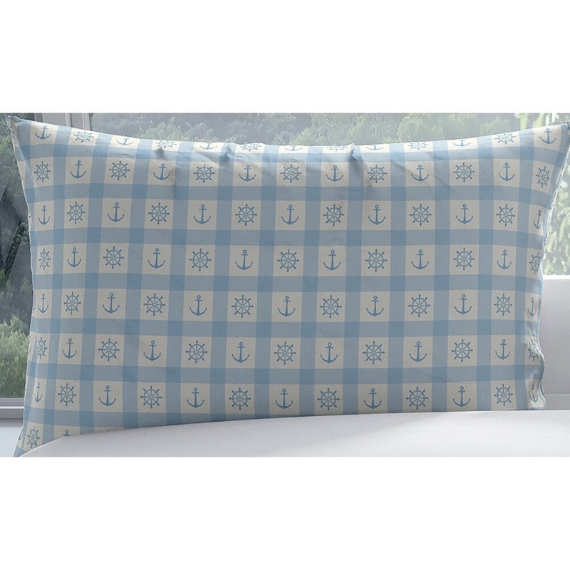 ANCHOR GALORE LIGHT BLUE Pillow Case By Kavka Designs