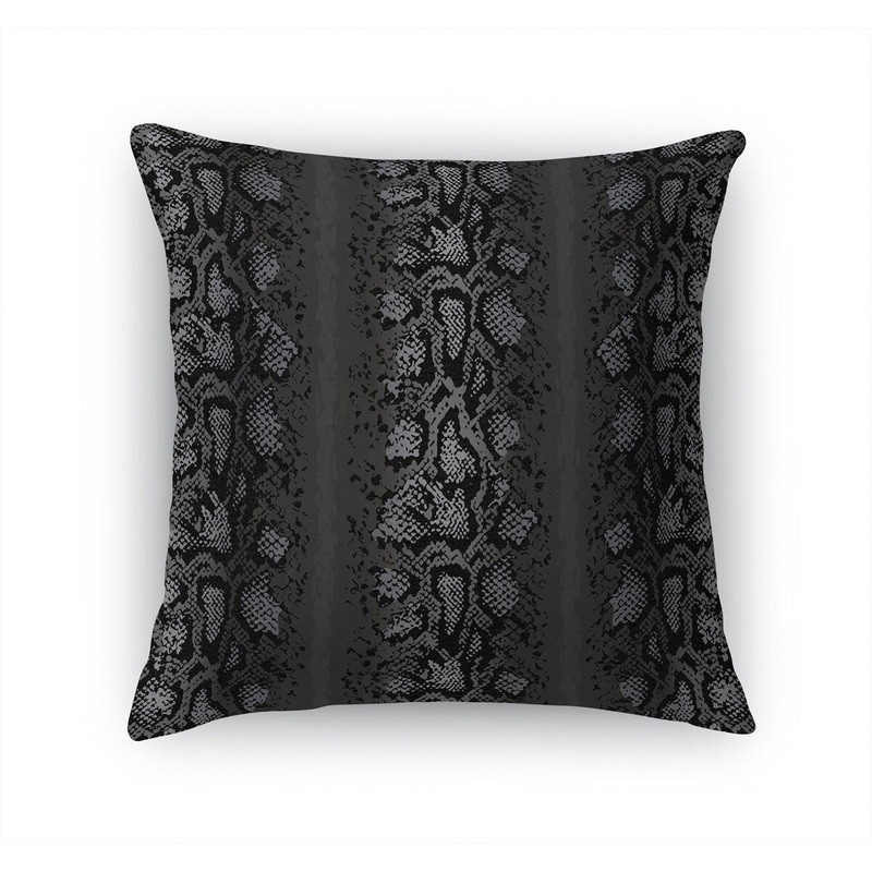 SNAKE CHARCOAL Accent Pillow by Kavka Designs