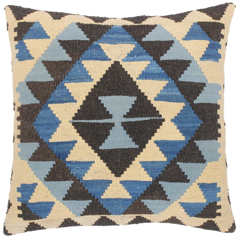 Southwestern Mona Hand-Woven Turkish Kilim Pillow 20 in. x 20 in.