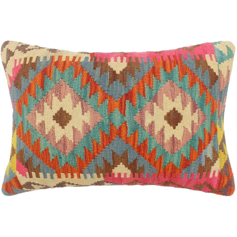 Turkish Bohemian Sykes Hand Woven Kilim Pillow