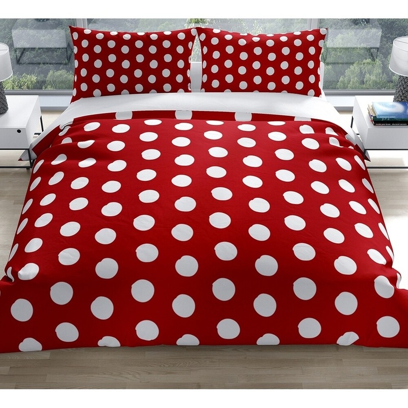 BIG POLKA DOTS RED Pillow Case By Kavka Designs - N/A