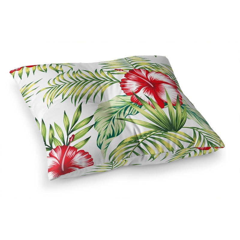 TROPICAL BOTANICAL HIBISCUS Floor Pillow By Kavka Designs